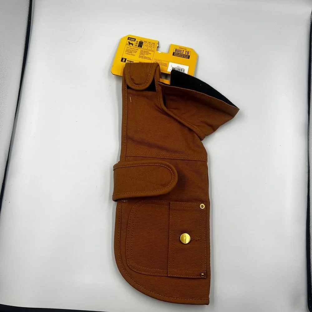 New Carhartt Firm Duck Insulated Dog Chore Coat Brown Small PX0548